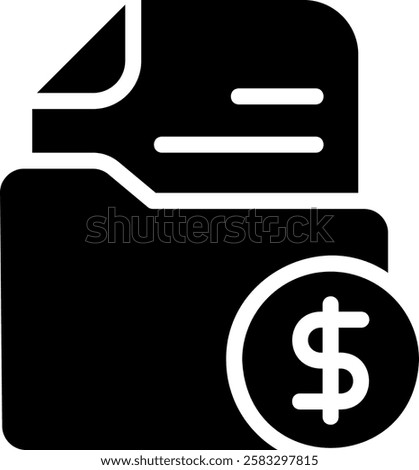 folder glyph icon illustration vector