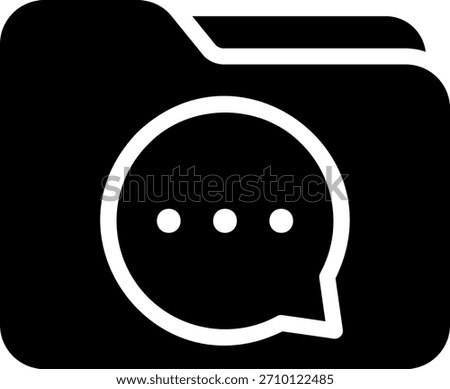 folder glyph icon illustration vector