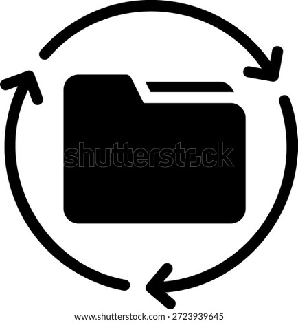 folder glyph icon illustration vector