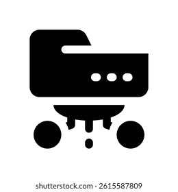 folder glyph icon. Strong and solid vector icon for websites, mobile interfaces, presentations, and visual branding. High quality and easy to edit.