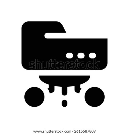 folder glyph icon. Strong and solid vector icon for websites, mobile interfaces, presentations, and visual branding. High quality and easy to edit.