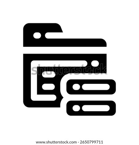 folder glyph icon. Strong and solid vector icon for websites, mobile interfaces, presentations, and visual branding. High quality and easy to edit.