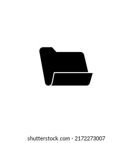 Icono de línea de glifo de carpeta. Signo de estilo glifo para concepto móvil y diseño web. Icono de vector de glifo. Símbolo, ilustración del logotipo. Gráfico vectorial