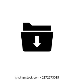 Folder Glyph line icon. Glyph style sign for mobile concept and web design. Glyph vector icon. Symbol, logo illustration. Vector graphic
