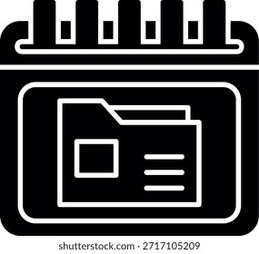 Diseño de icono de estilo de glifo de carpeta