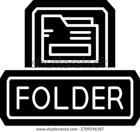 Folder Glyph Style Icon Design