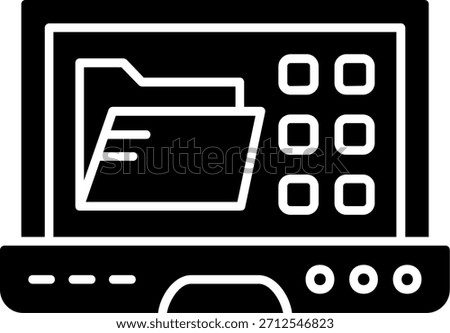 Folder Glyph Style Icon Design