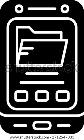 Folder Glyph Style Icon Design