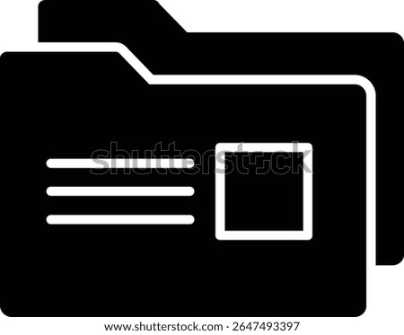 Folder Glyph Vector Icon Design