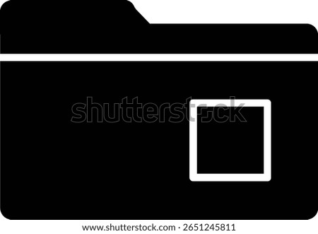 Folder Glyph Vector Icon Design