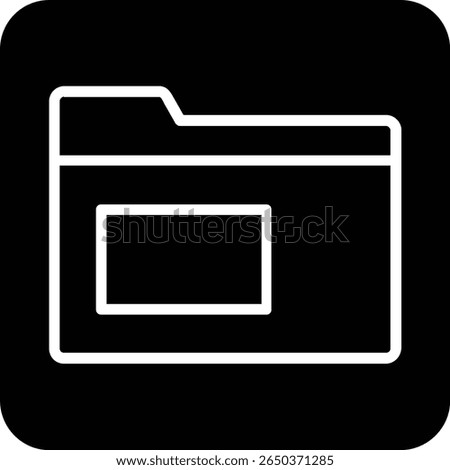 Folder Glyph Vector Icon Desing