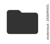 Folder glyph vector icon isolated Folder stock vector icon for web, mobile app and ui design