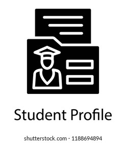 Folder having student profile and biodata 