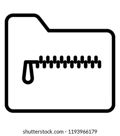 A folder having zip on it showing the concept of zipped folder 