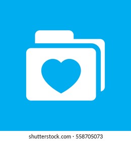 folder with heart icon illustration isolated vector sign symbol