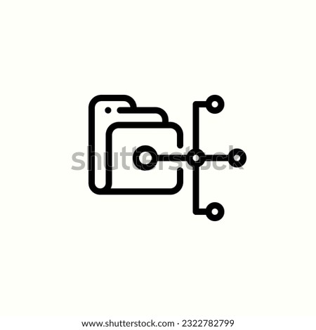 folder hierarchy icon, isolated icon in light background, perfect for website, blog, logo, graphic design, social media, UI, mobile app