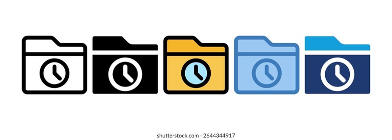 Folder History Icon Element For Design