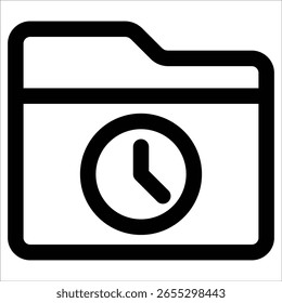 Elemento De Icono De Historial De Carpetas Para Diseño