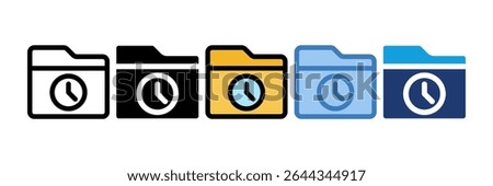 Folder History Icon Element For Design