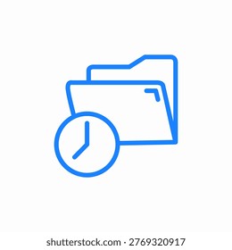 folder history icon sign vector