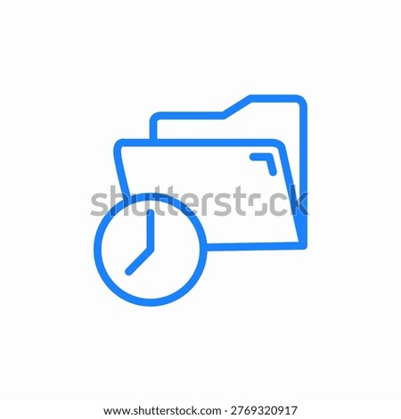 folder history icon sign vector