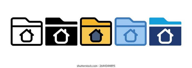Carpeta Home Icon Elemento Para El Diseño