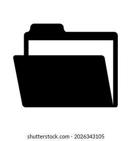 folder icon black color white background vector design