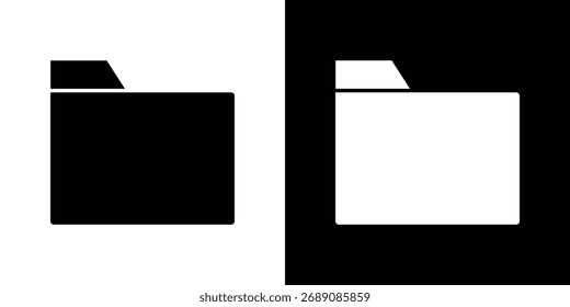 Ordnersymbol. Der schwarze Silhouettenvektor
