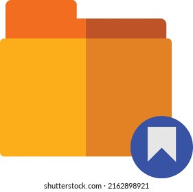 Folder icon with bookmarks symbol. Subtables to place in folders, documents, office, etc.