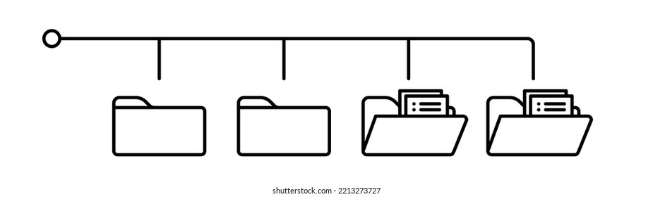 Folder Icon. Category And Classification Concept.