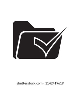 Folder icon ,check mark sign
