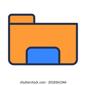 folder icon in color. vector illustration