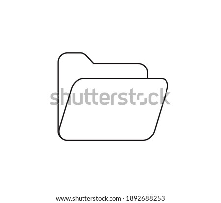 Folder icon creative design template. Editable outline, vector line illustration for app, website. 