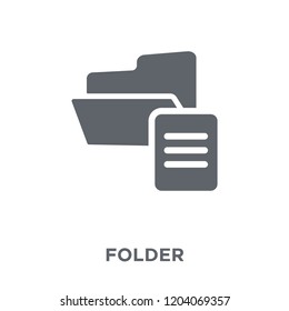 Folder icon. Folder design concept from  collection. Simple element vector illustration on white background.