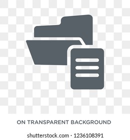 Folder icon. Folder design concept from  collection. Simple element vector illustration on transparent background.