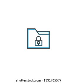 Folder icon design. Essential icon vector illustration design