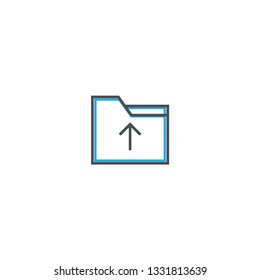 Folder icon design. Essential icon vector illustration design