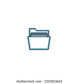 Folder icon design. Essential icon vector illustration design