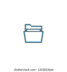 Folder icon design. Essential icon vector illustration design