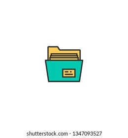 Folder icon design. Essential icon vector illustration