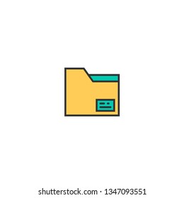 Folder icon design. Essential icon vector illustration