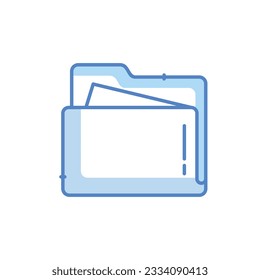 Folder Icon Design in Five style with Editable Stroke. Line, Solid, Flat Line, Duo Tone Color, and Color Gradient Line. Suitable for Web Page, Mobile App, UI, UX and GUI design.