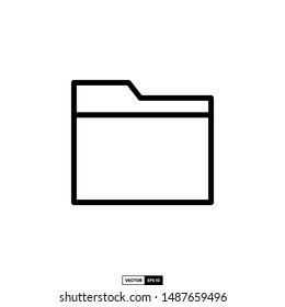 Folder icon, design inspiration vector template for interface and any purpose