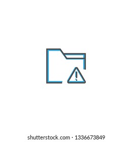 Folder icon design. Interaction icon line vector illustration design