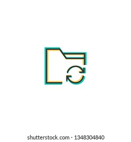 Folder icon design. Interaction icon vector illustration