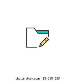 Folder icon design. Interaction icon vector illustration