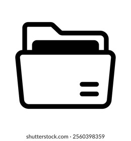 Folder icon design, isolated on white background