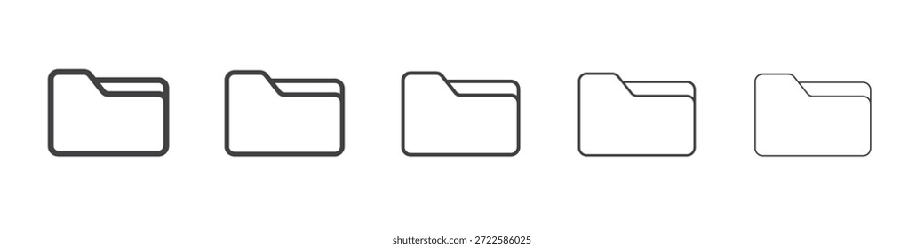 Ordnersymboldesign, Logo, App, Benutzeroberfläche. Vektorgrafik, EPS