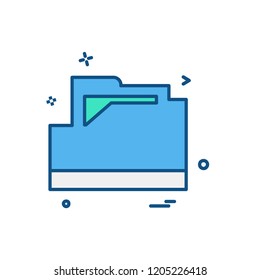 Folder icon design vector