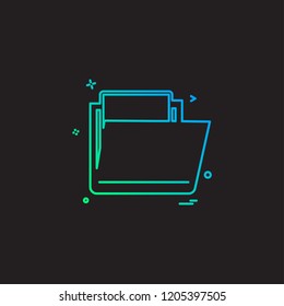 Folder icon design vector 